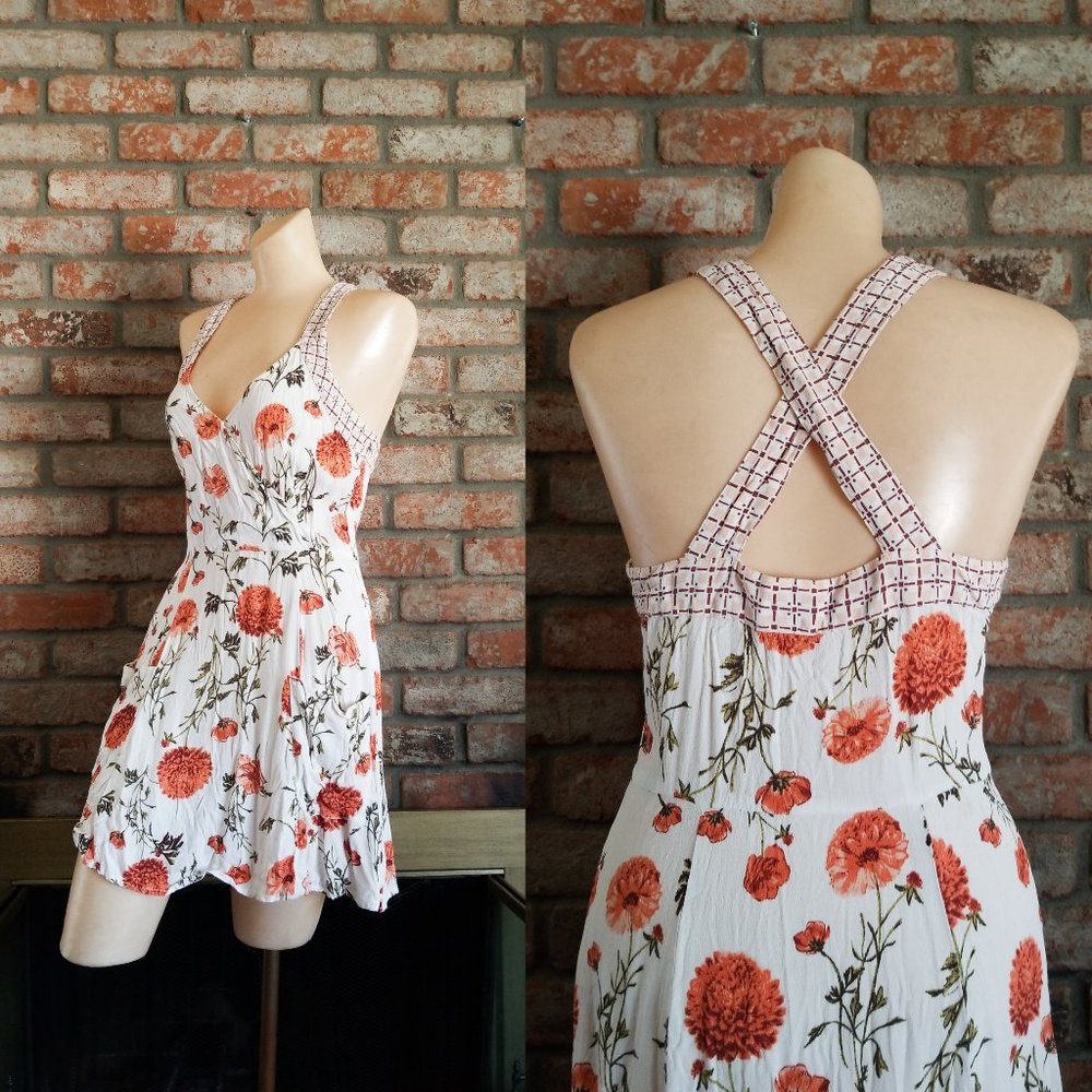 {euc} UO Rayon Crepe Cottage Core Boho Sundress 🌻